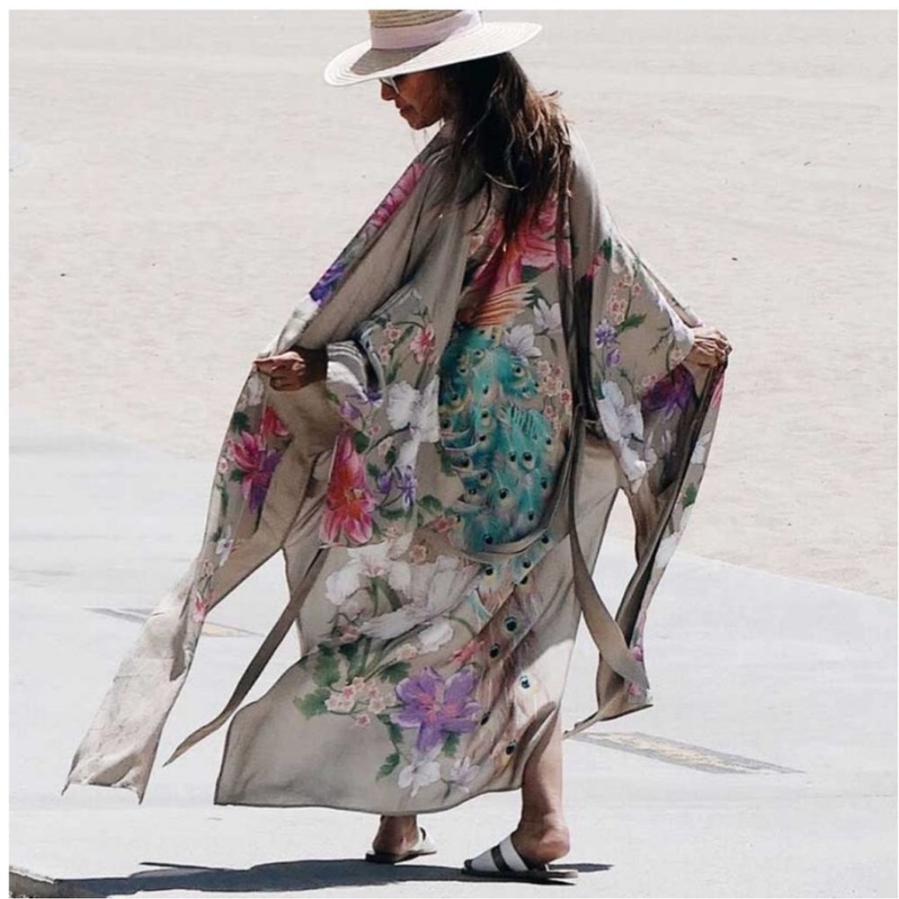 NWT. Floral and Peacock print cardigan/kimono. S, M, L